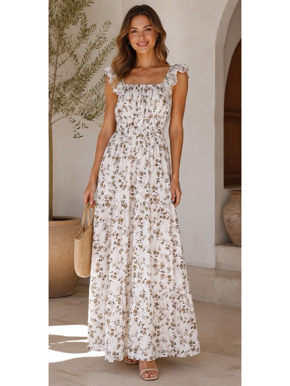 Payton Bre Soft Knit Floral Maxi Dress Size 10